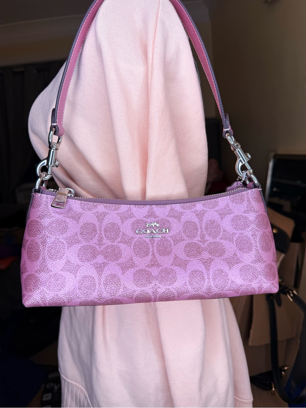 Coach Charlotte Shoulder Bag
Pink Signature Jacquard Shoulder Bag